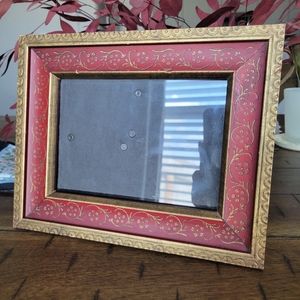 Red and gold picture frame
